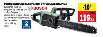 Promoties Bosch tronçonneuse électrique universalchain 35 - Bosch - Geldig van 21/09/2020 tot 04/10/2020 bij Dema