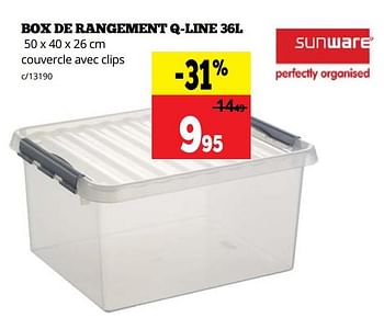 Promoties Box de rangement q-line - Sunware - Geldig van 21/09/2020 tot 04/10/2020 bij Dema