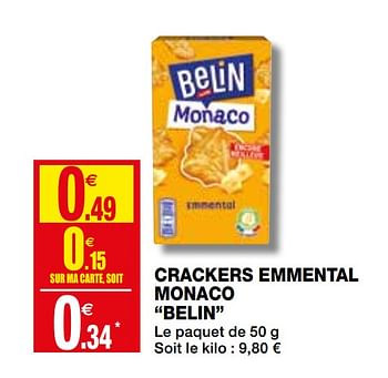Promotions Crackers emmental monaco belin - Belin - Valide de 23/09/2020 à 04/10/2020 chez Coccinelle