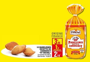 Promotions 12 madeleines recette de commercy st michel - St Michel - Valide de 23/09/2020 à 04/10/2020 chez Coccinelle