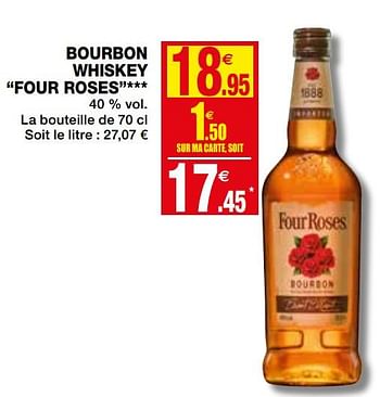 Promoties Bourbon whiskey four roses - Four Roses - Geldig van 23/09/2020 tot 04/10/2020 bij Coccinelle