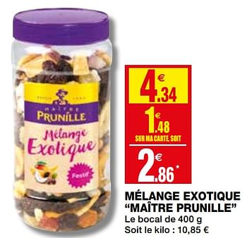 Promotions Mélange exotique maître prunille - Maître Prunille - Valide de 23/09/2020 à 04/10/2020 chez Coccinelle