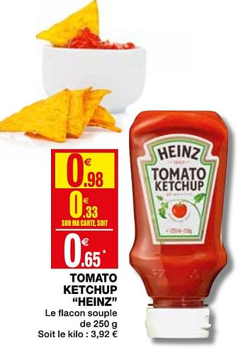 Promotions Tomato ketchup heinz - Heinz - Valide de 23/09/2020 à 04/10/2020 chez Coccinelle