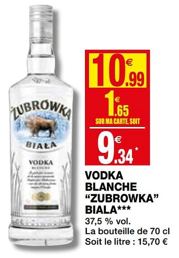 Promotions Vodka blanche zubrowka biala - Zubrowka - Valide de 23/09/2020 à 04/10/2020 chez Coccinelle