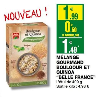 Promotions Mélange gourmand boulgour et quinoa belle france - Belle France - Valide de 23/09/2020 à 04/10/2020 chez Coccinelle