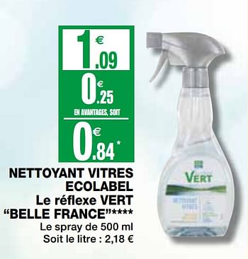 Promotions Nettoyant vitres ecolabel le réflexe vert belle france - Belle France - Valide de 23/09/2020 à 04/10/2020 chez Coccinelle