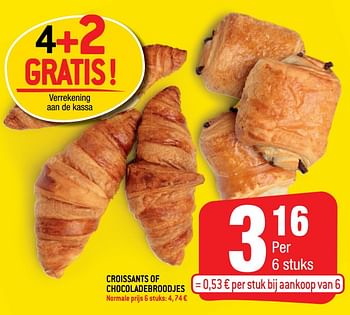 Promoties Croissants of chocoladebroodjes - Huismerk - Smatch - Geldig van 30/09/2020 tot 13/10/2020 bij Smatch