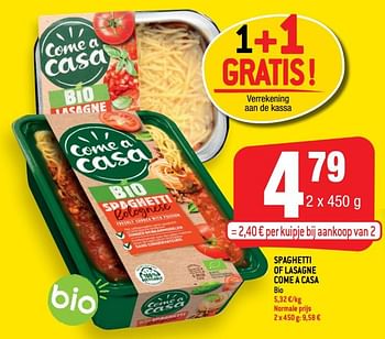 Promoties Spaghetti of lasagne come a casa - Come a Casa - Geldig van 30/09/2020 tot 13/10/2020 bij Smatch