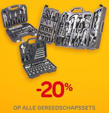 Promoties -20% op alle gereedschapssets - Huismerk - BricoPlanit - Geldig van 30/09/2020 tot 12/10/2020 bij BricoPlanit