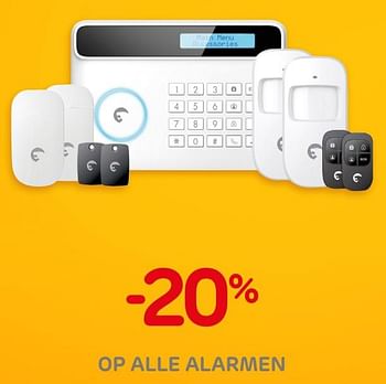 Promoties -20% op alle alarmen - Huismerk - BricoPlanit - Geldig van 30/09/2020 tot 12/10/2020 bij BricoPlanit