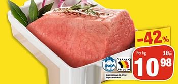 Promotions Rundsgebraad of -steak - Produit maison - Match - Valide de 30/09/2020 à 13/10/2020 chez Match