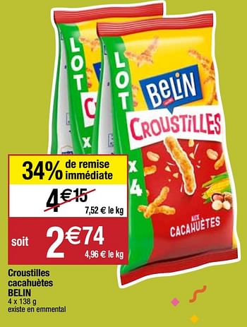 Promoties Croustilles cacahuètes belin - Belin - Geldig van 28/09/2020 tot 04/10/2020 bij Migros