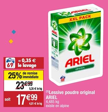 Promotions Lessive poudre original ariel - Ariel - Valide de 28/09/2020 à 04/10/2020 chez Migros