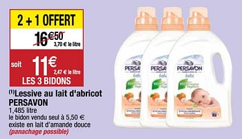 Promoties Lessive au lait d`abricot persavon - Persavon - Geldig van 28/09/2020 tot 04/10/2020 bij Migros