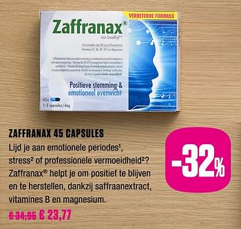 Promoties Zaffranax 45 capsules - Zaffranax - Geldig van 01/10/2020 tot 30/11/2020 bij Medi-Market