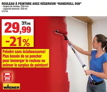 Promoties Rouleau à peinture avec réservoir handiroll 550 - Wagner Spraytechnic - Geldig van 30/09/2020 tot 11/10/2020 bij Hubo