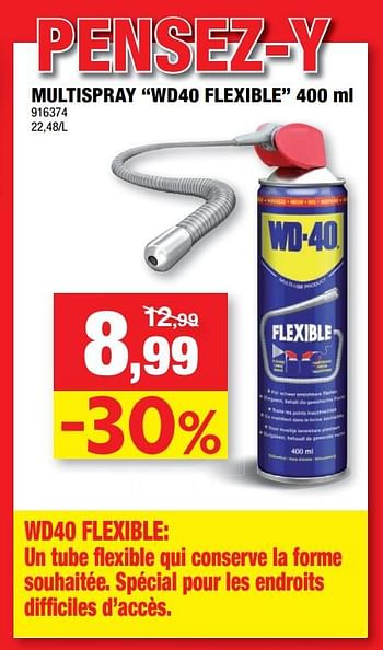 Promotions Multispray wd40 flexible - WD-40 - Valide de 30/09/2020 à 11/10/2020 chez Hubo