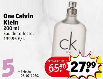 Promotions One calvin klein - Calvin Klein - Valide de 29/09/2020 à 04/10/2020 chez Kruidvat