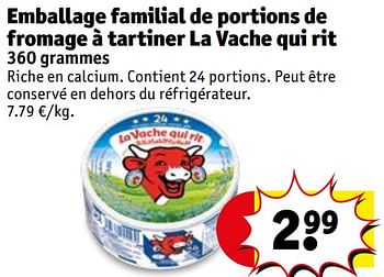 Promotions Emballage familial de portions de fromage à tartiner la vache qui rit - La Vache Qui Rit - Valide de 29/09/2020 à 04/10/2020 chez Kruidvat