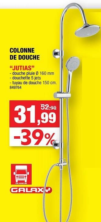 Promotions Colonne de douche jutias - Galaxy - Valide de 30/09/2020 à 11/10/2020 chez Hubo