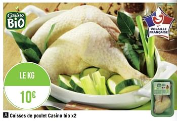 Promoties Cuisses de poulet casino bio - Huismerk - Géant Casino - Geldig van 21/09/2020 tot 04/10/2020 bij Géant Casino