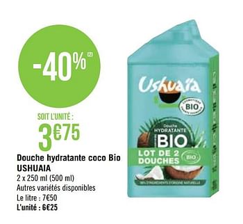 Promotions Douche hydratante coco bio ushuaia - Ushuaia - Valide de 21/09/2020 à 04/10/2020 chez Géant Casino