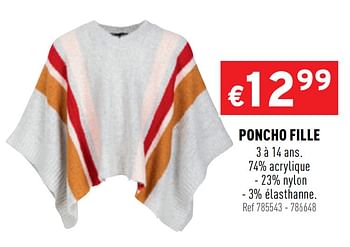 Promotions Poncho fille - Produit maison - Trafic  - Valide de 30/09/2020 à 04/10/2020 chez Trafic