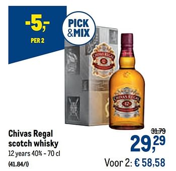 Promotions Chivas regal scotch whisky - Chivas Regal - Valide de 07/10/2020 à 20/10/2020 chez Makro