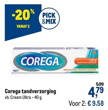 Promotions Corega tandverzorging cream ultra - Corega - Valide de 07/10/2020 à 20/10/2020 chez Makro