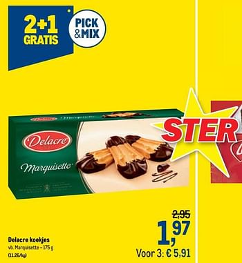 Promoties Delacre koekjes marquisette - Delacre - Geldig van 07/10/2020 tot 20/10/2020 bij Makro