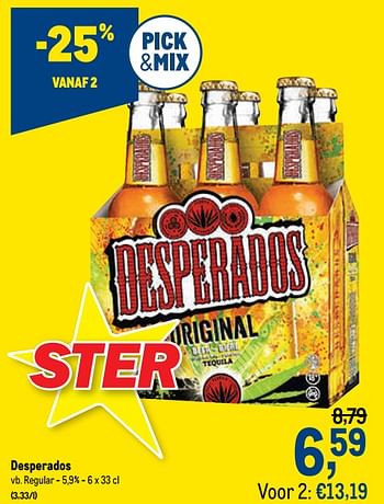 Promoties Desperados regular - Desperados - Geldig van 07/10/2020 tot 20/10/2020 bij Makro