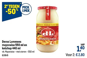 Promoties Devos lemmens mayonaise - met eieren - Devos Lemmens - Geldig van 07/10/2020 tot 20/10/2020 bij Makro