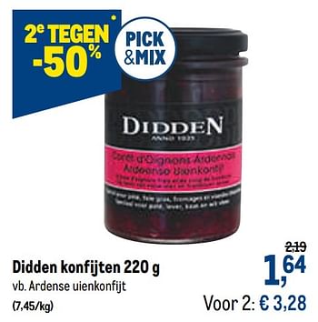 Promoties Didden konfijten ardense uienkonfijt - Didden - Geldig van 07/10/2020 tot 20/10/2020 bij Makro