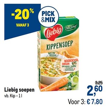 Promoties Liebig soepen kip - Liebig - Geldig van 07/10/2020 tot 20/10/2020 bij Makro