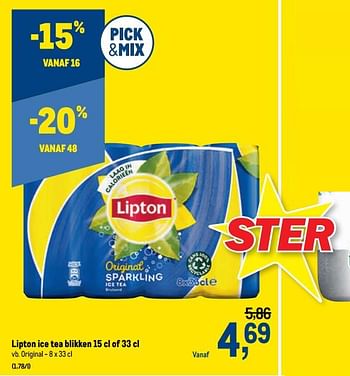Promoties Lipton ice tea blikken original - Lipton - Geldig van 07/10/2020 tot 20/10/2020 bij Makro