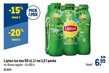 Promoties Lipton ice tea green regular - Lipton - Geldig van 07/10/2020 tot 20/10/2020 bij Makro