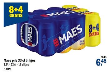 Promoties Maes pils 33 cl blikjes - Maes - Geldig van 07/10/2020 tot 20/10/2020 bij Makro