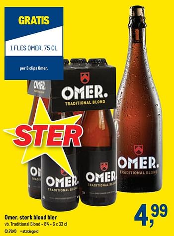 Promoties Omer. sterk blond bier traditional blond - Omer - Geldig van 07/10/2020 tot 20/10/2020 bij Makro