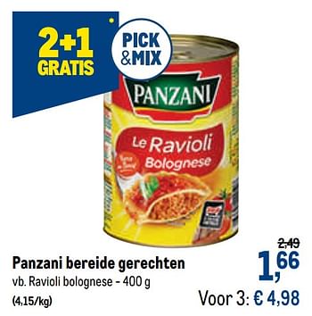Promotions Panzani bereide gerechten ravioli bolognese - Panzani - Valide de 07/10/2020 à 20/10/2020 chez Makro