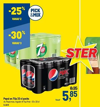 Promoties Pepsi max, regular of 7up free - Huismerk - Makro - Geldig van 07/10/2020 tot 20/10/2020 bij Makro