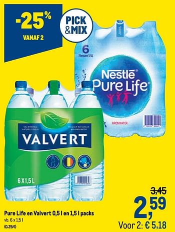 Promotions Pure life en valvert - Produit maison - Makro - Valide de 07/10/2020 à 20/10/2020 chez Makro