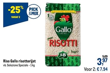 Promotions Riso gallo risottorijst selezione speciale - Riso Gallo - Valide de 07/10/2020 à 20/10/2020 chez Makro