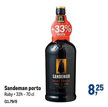 Promoties Sandeman porto ruby - Sandeman - Geldig van 07/10/2020 tot 20/10/2020 bij Makro