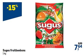 Promoties Sugus fruitbonbons - Sugus - Geldig van 07/10/2020 tot 20/10/2020 bij Makro