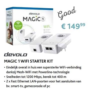 Promotions Devolo magic 1 wifi starter kit - Devolo - Valide de 14/09/2020 à 31/10/2020 chez Exellent