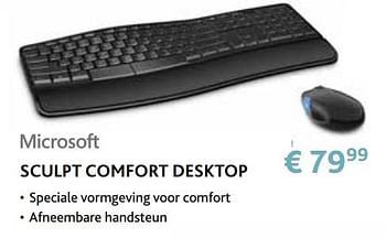 Promoties Sculpt comfort desktop - Microsoft - Geldig van 14/09/2020 tot 31/10/2020 bij Exellent