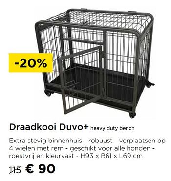 Promoties Draadkooi duvo+ heavy duty bench - Duvo - Geldig van 01/10/2020 tot 29/10/2020 bij Molecule