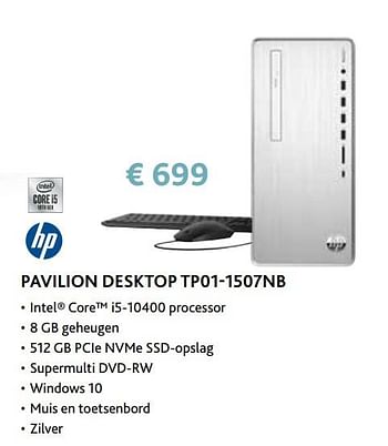 Promotions Hp pavilion desktop tp01-1507nb - HP - Valide de 14/09/2020 à 31/10/2020 chez Exellent