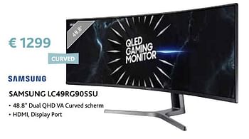 Promoties Samsung lc49rg90ssu - Samsung - Geldig van 14/09/2020 tot 31/10/2020 bij Exellent