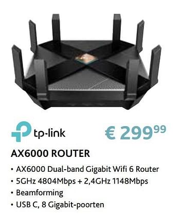 Promoties Tp-link ax6000 router - TP-LINK - Geldig van 14/09/2020 tot 31/10/2020 bij Exellent